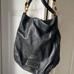Marc by Marc Jacobs Black Leather Q Hillier Hobo Tote Bag